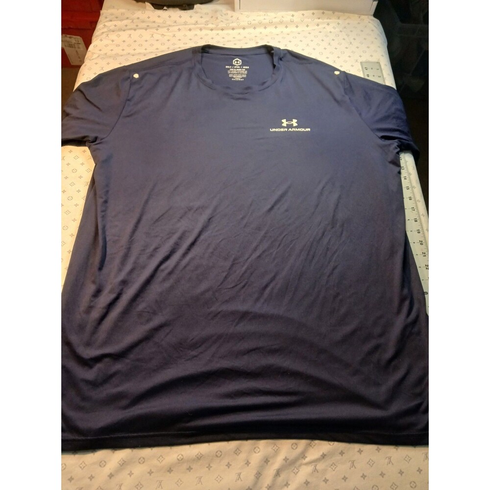 Under Armour The UA Rush T Shirt Men's 3XLT Short Sleeve Blue Crew Neck Casual